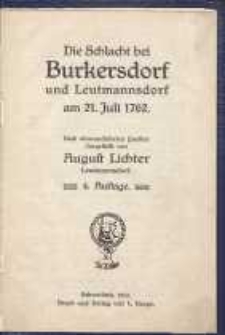 Die Schlacht bei Burkersdorf und Leutmannsdorf am 21. Juli 1762