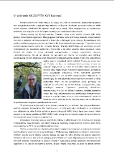 VI zebranie KK ZG PTTK XVII kadencji [Dokument elektroniczny]