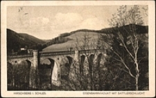 Hirschberg i. Schles. Eisenbahnviadukt mit Sattlerschlucht [Dokument ikonograficzny]