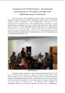 IX zebranie KK ZG PTTK XVII kadencji : narada Komisji Krajoznawczej ZG PTTK i Rady d\s Turystyki Osób Niepełnosprawnych w Staniszowie [Dokument elektroniczny]
