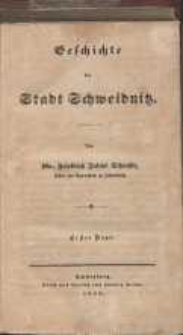 Geschichte der Stadt Schweidnitz