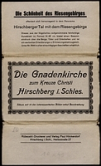 Die Gnadenkirche zum Kreuze Christi Hirschberg i. Schles. : album mit 10 der interessantesten Bilder nebst Beschreibung [Dokument ikonograficzny]