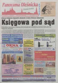 Panorama Oleśnicka: tygodnik Ziemi Oleśnickiej, 2000, nr 89 (548)