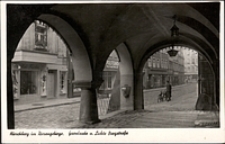 Hirschberg im Riesengebirge. Garnlaube u. Lichte Burgstrasse [Dokument ikonograficzny]