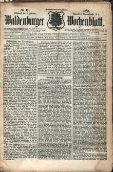 Waldenburger Wochenblatt, Jg. 27, 1881, nr 12