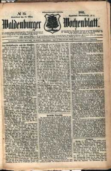 Waldenburger Wochenblatt, Jg. 27, 1881, nr 23