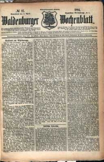 Waldenburger Wochenblatt, Jg. 27, 1881, nr 27