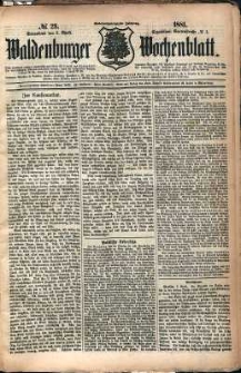 Waldenburger Wochenblatt, Jg. 27, 1881, nr 29
