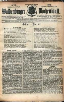 Waldenburger Wochenblatt, Jg. 27, 1881, nr 31