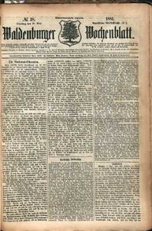 Waldenburger Wochenblatt, Jg. 27, 1881, nr 38