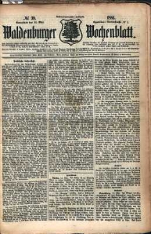 Waldenburger Wochenblatt, Jg. 27, 1881, nr 39