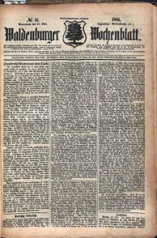 Waldenburger Wochenblatt, Jg. 27, 1881, nr 41