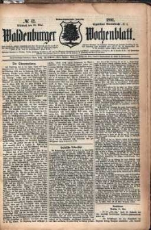 Waldenburger Wochenblatt, Jg. 27, 1881, nr 42