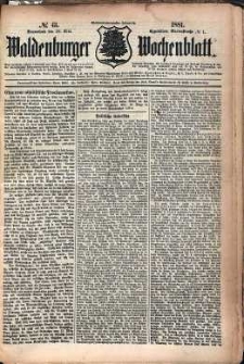 Waldenburger Wochenblatt, Jg. 27, 1881, nr 43