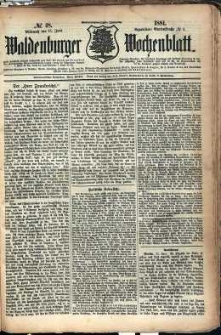Waldenburger Wochenblatt, Jg. 27, 1881, nr 48