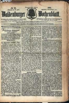 Waldenburger Wochenblatt, Jg. 27, 1881, nr 50