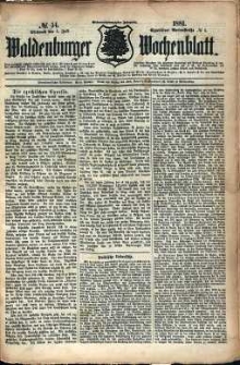 Waldenburger Wochenblatt, Jg. 27, 1881, nr 54