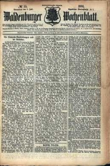 Waldenburger Wochenblatt, Jg. 27, 1881, nr 55
