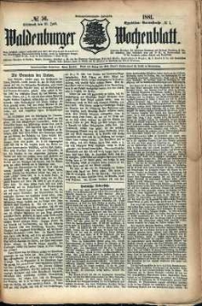 Waldenburger Wochenblatt, Jg. 27, 1881, nr 56