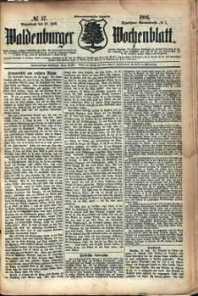 Waldenburger Wochenblatt, Jg. 27, 1881, nr 57
