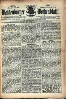 Waldenburger Wochenblatt, Jg. 27, 1881, nr 58
