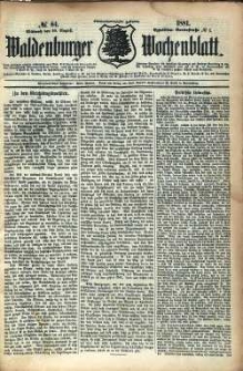 Waldenburger Wochenblatt, Jg. 27, 1881, nr 64
