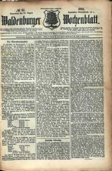 Waldenburger Wochenblatt, Jg. 27, 1881, nr 67