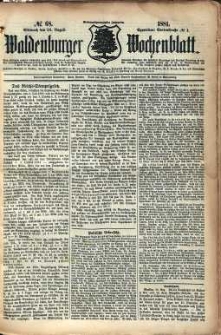 Waldenburger Wochenblatt, Jg. 27, 1881, nr 68