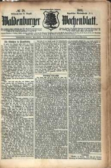 Waldenburger Wochenblatt, Jg. 27, 1881, nr 70