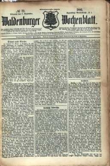 Waldenburger Wochenblatt, Jg. 27, 1881, nr 72
