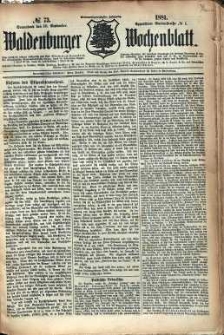 Waldenburger Wochenblatt, Jg. 27, 1881, nr 73