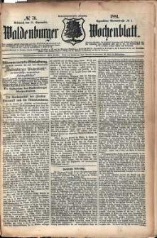 Waldenburger Wochenblatt, Jg. 27, 1881, nr 76