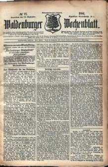 Waldenburger Wochenblatt, Jg. 27, 1881, nr 77