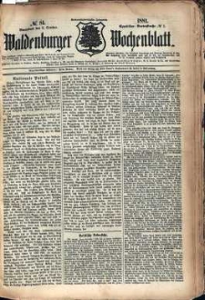 Waldenburger Wochenblatt, Jg. 27, 1881, nr 81