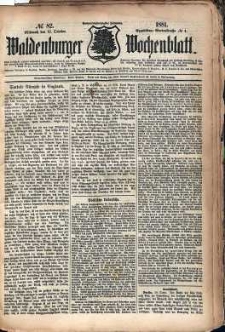 Waldenburger Wochenblatt, Jg. 27, 1881, nr 82