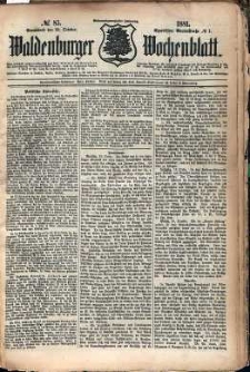 Waldenburger Wochenblatt, Jg. 27, 1881, nr 85