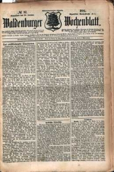 Waldenburger Wochenblatt, Jg. 27, 1881, nr 87