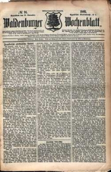 Waldenburger Wochenblatt, Jg. 27, 1881, nr 91