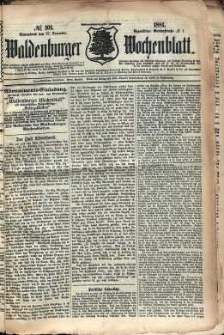 Waldenburger Wochenblatt, Jg. 27, 1881, nr 101