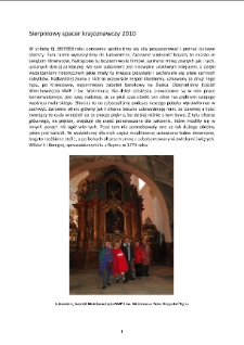 Sierpniowy spacer krajoznawczy 2010 [Dokument elektroniczny]