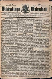 Waldenburger Wochenblatt, Jg. 32, 1886, nr 2