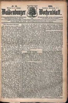 Waldenburger Wochenblatt, Jg. 32, 1886, nr 12