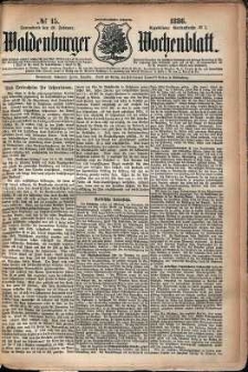 Waldenburger Wochenblatt, Jg. 32, 1886, nr 15