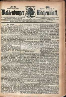 Waldenburger Wochenblatt, Jg. 32, 1886, nr 24