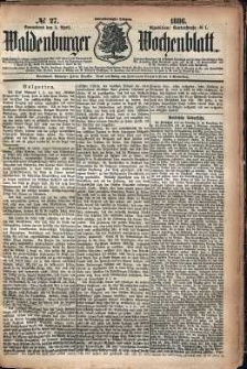Waldenburger Wochenblatt, Jg. 32, 1886, nr 27