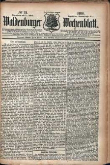 Waldenburger Wochenblatt, Jg. 32, 1886, nr 31