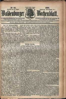 Waldenburger Wochenblatt, Jg. 32, 1886, nr 34