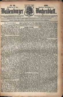 Waldenburger Wochenblatt, Jg. 32, 1886, nr 38