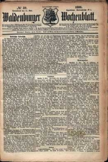 Waldenburger Wochenblatt, Jg. 32, 1886, nr 39