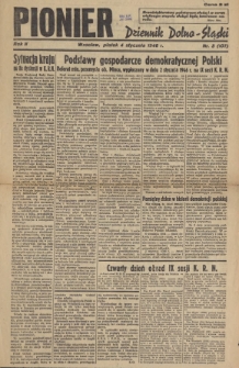 Pionier : Dziennik Dolno-Śląski, R. 2, 1946, nr 3 (107)